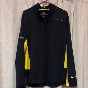 Nike Black and Yellow Dri-FIT Jacket
